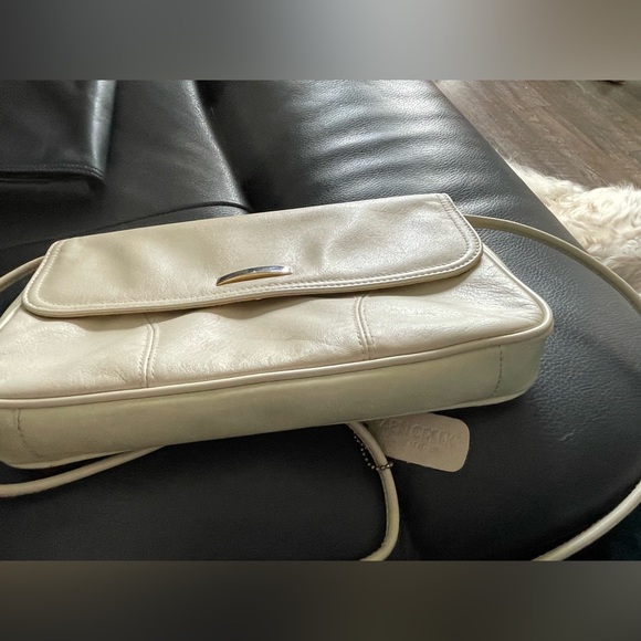 Cabin Creek Handbags - Cream colored genuine leather clutch/ shoulder bag.